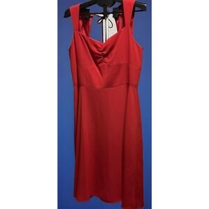 Danny & Nicole knee length red sleeveless dress Cocktail Garden Party Size 10